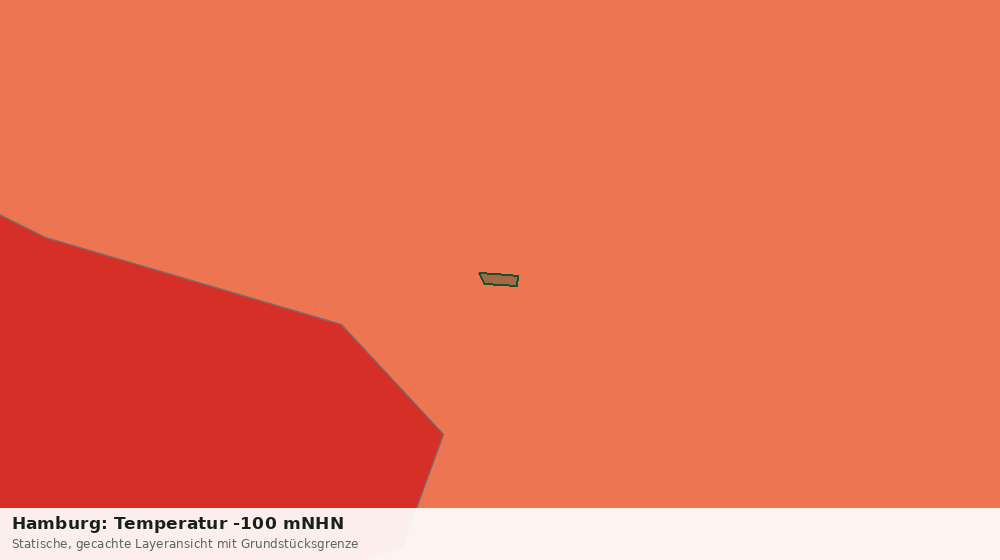 Statische Kartenansicht: Hamburg: Temperatur -100 mNHN