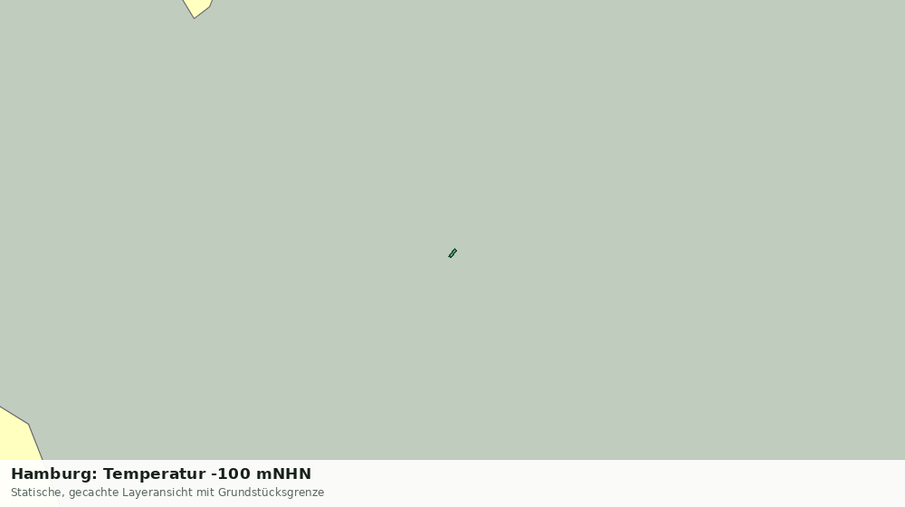 Statische Kartenansicht: Hamburg: Temperatur -100 mNHN
