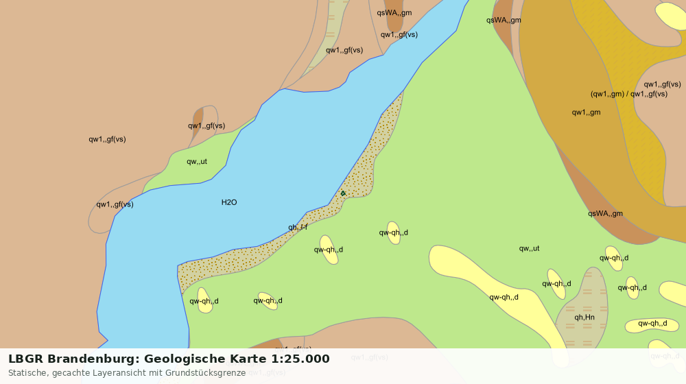 Statische Kartenansicht: LBGR Brandenburg: Geologische Karte 1:25.000