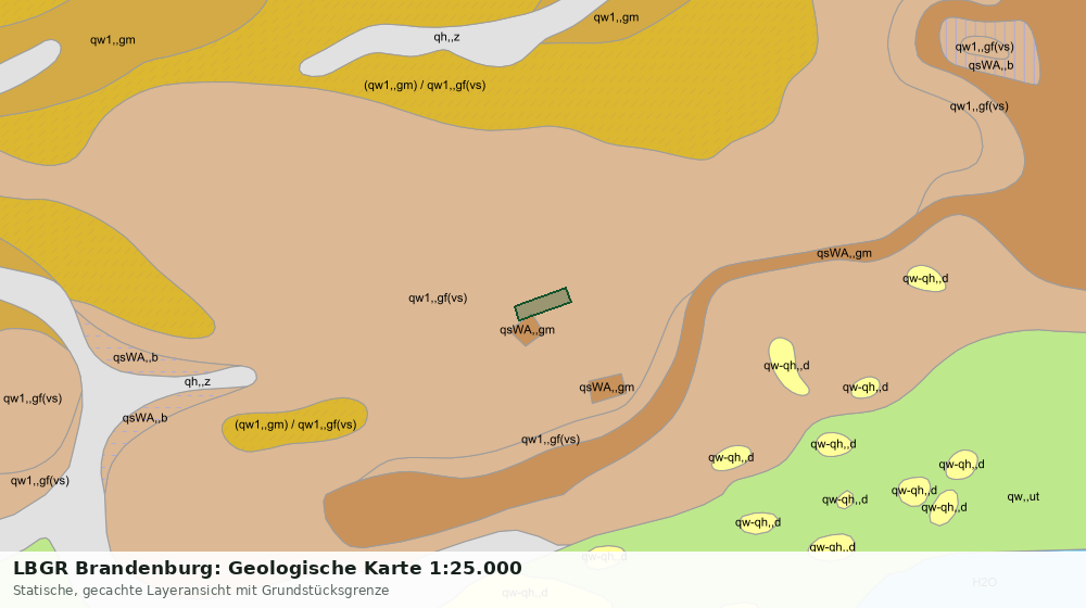 Statische Kartenansicht: LBGR Brandenburg: Geologische Karte 1:25.000