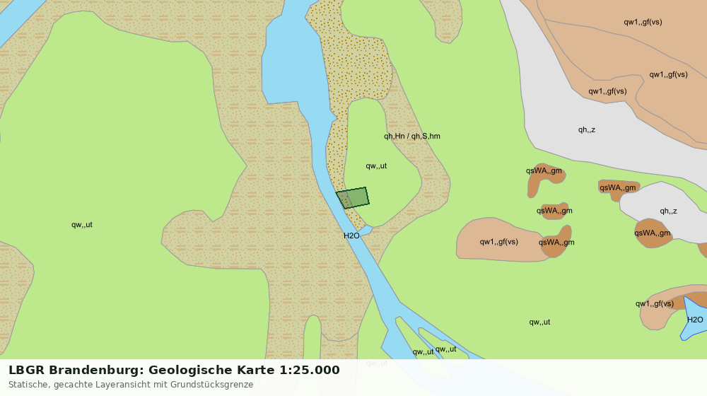 Statische Kartenansicht: LBGR Brandenburg: Geologische Karte 1:25.000