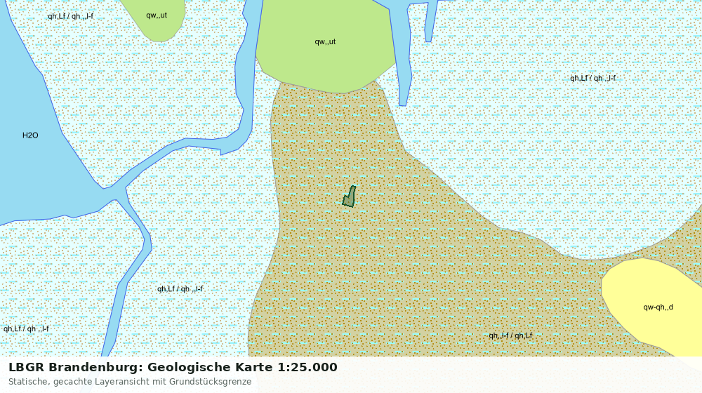 Statische Kartenansicht: LBGR Brandenburg: Geologische Karte 1:25.000