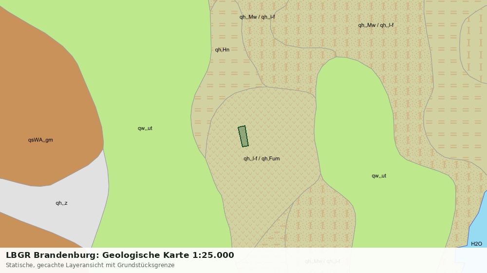 Statische Kartenansicht: LBGR Brandenburg: Geologische Karte 1:25.000