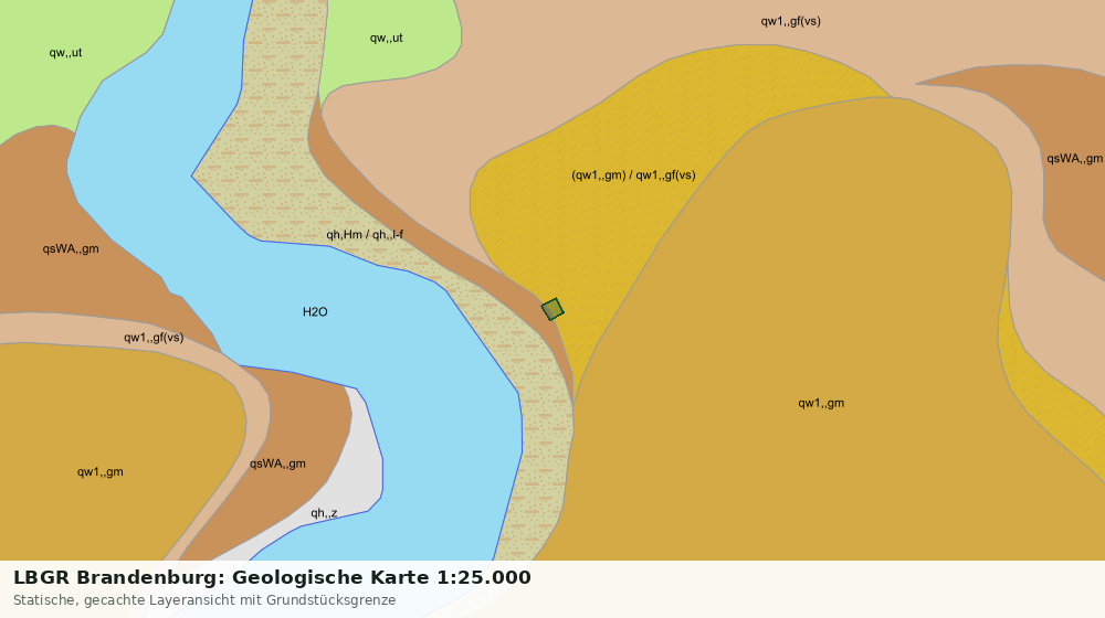 Statische Kartenansicht: LBGR Brandenburg: Geologische Karte 1:25.000