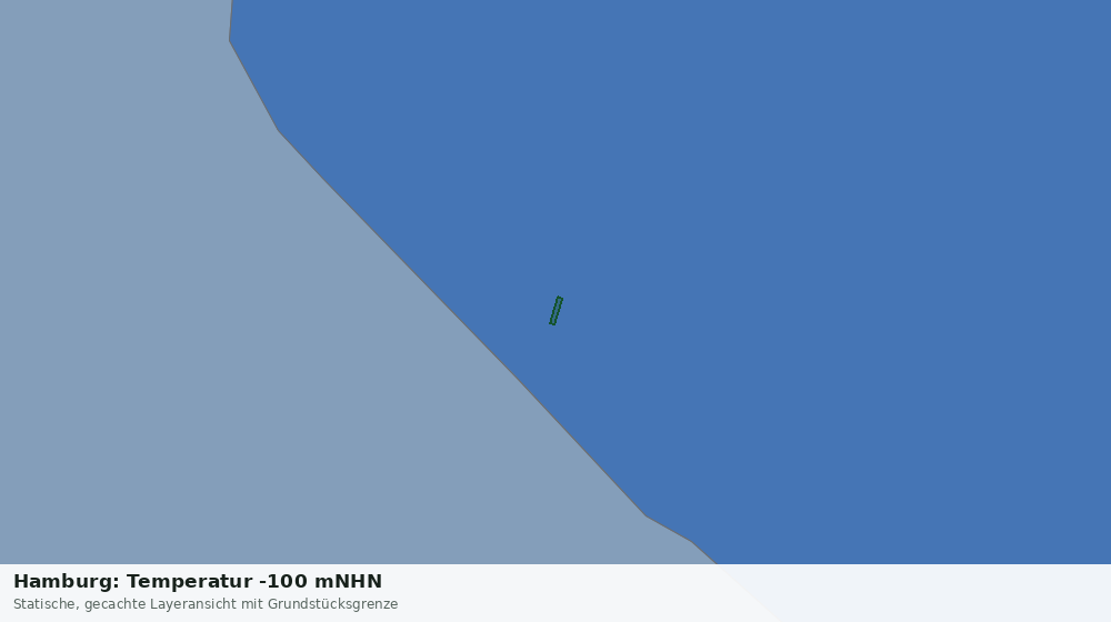Statische Kartenansicht: Hamburg: Temperatur -100 mNHN