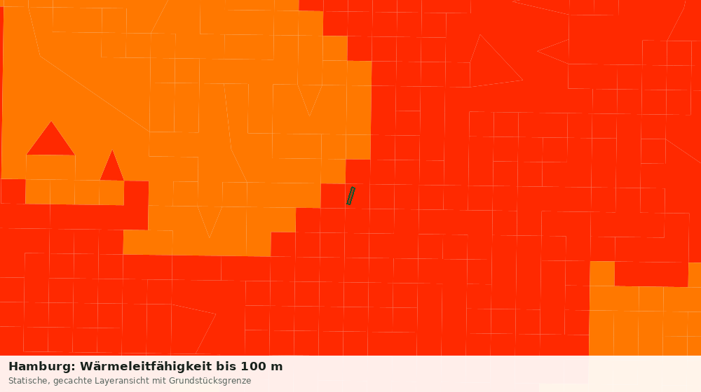 Statische Kartenansicht: Hamburg: Wärmeleitfähigkeit bis 100 m