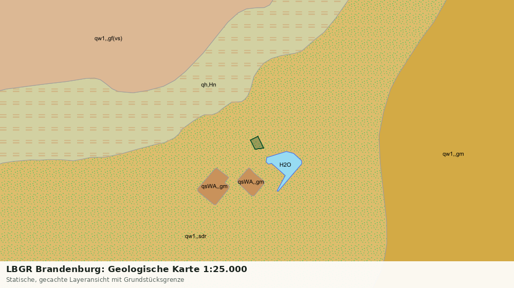 Statische Kartenansicht: LBGR Brandenburg: Geologische Karte 1:25.000