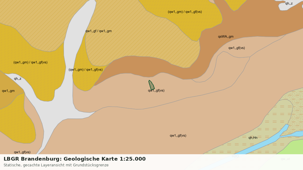 Statische Kartenansicht: LBGR Brandenburg: Geologische Karte 1:25.000