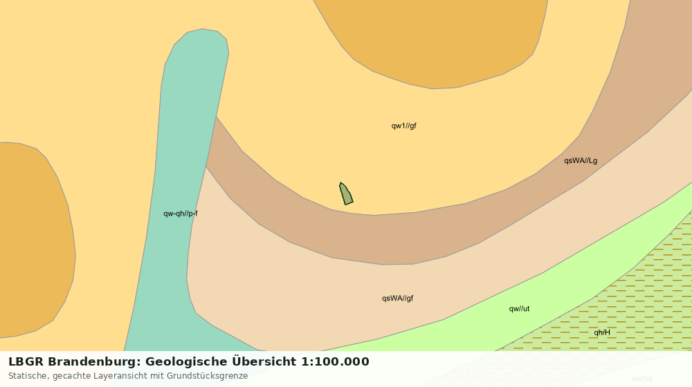 Statische Kartenansicht: LBGR Brandenburg: Geologische Übersicht 1:100.000