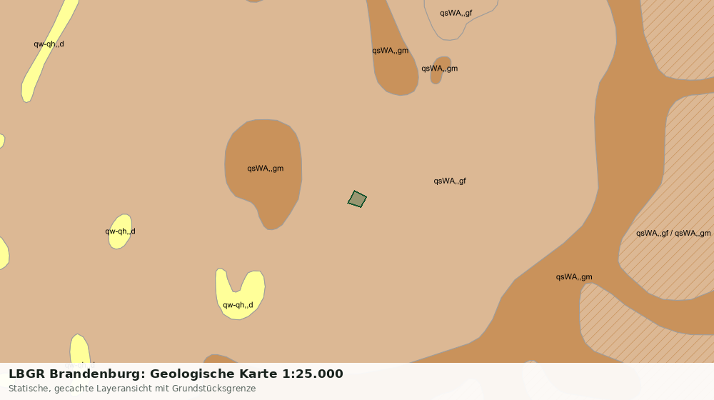 Statische Kartenansicht: LBGR Brandenburg: Geologische Karte 1:25.000