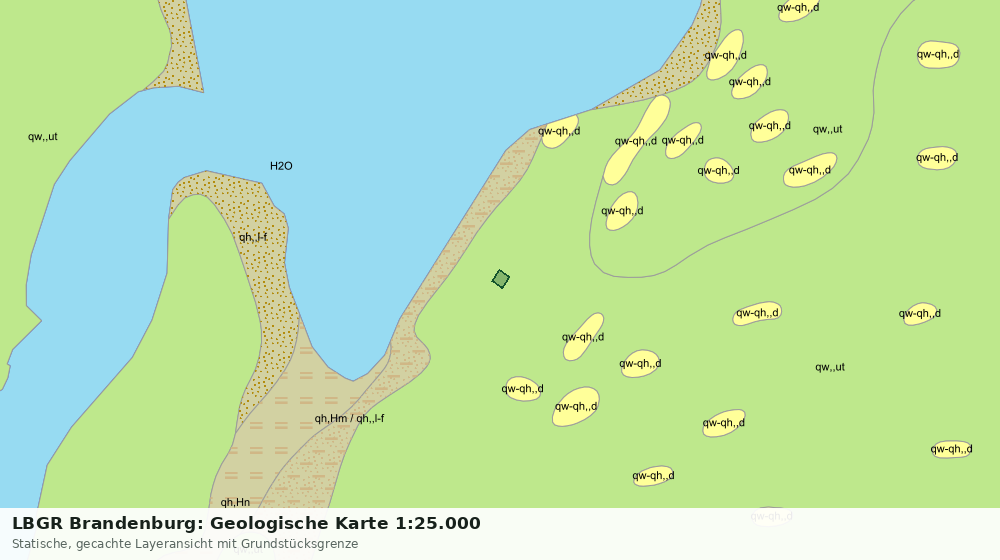 Statische Kartenansicht: LBGR Brandenburg: Geologische Karte 1:25.000