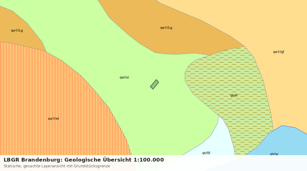 Statische Kartenansicht: LBGR Brandenburg: Geologische Übersicht 1:100.000