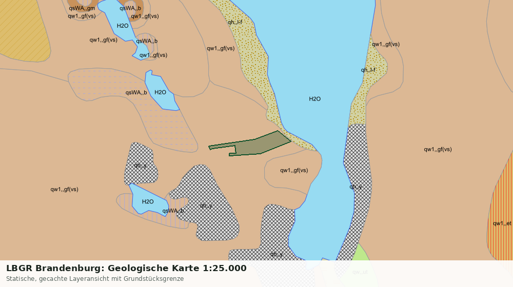 Statische Kartenansicht: LBGR Brandenburg: Geologische Karte 1:25.000