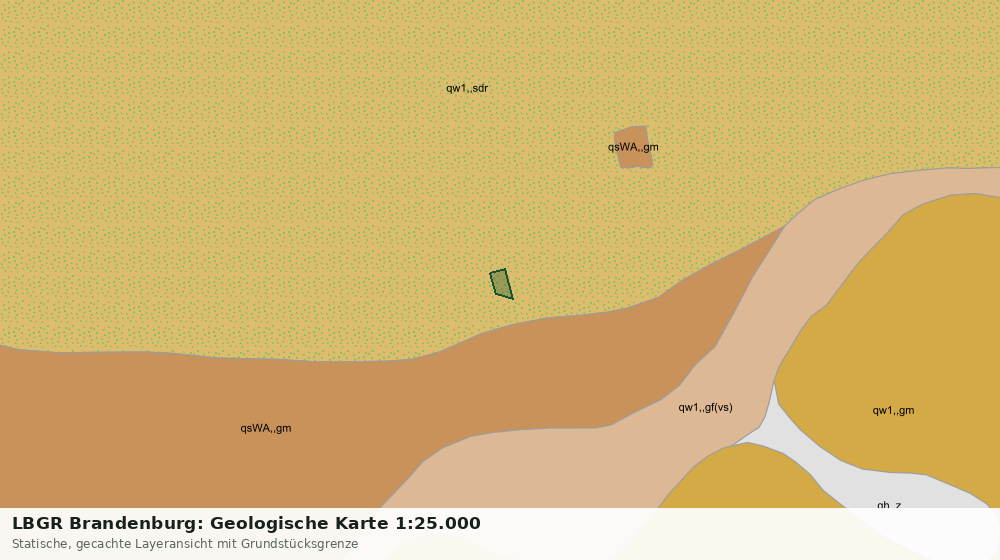 Statische Kartenansicht: LBGR Brandenburg: Geologische Karte 1:25.000