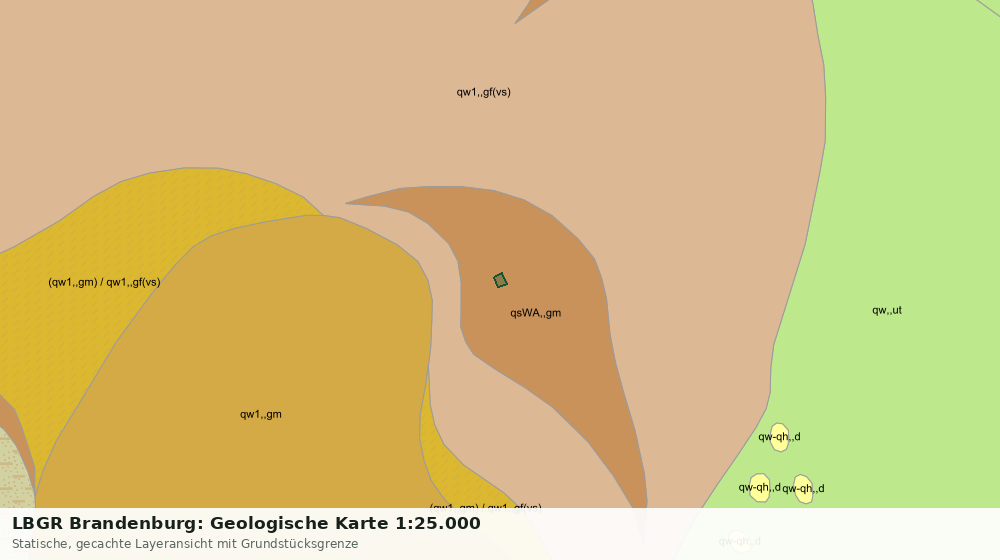 Statische Kartenansicht: LBGR Brandenburg: Geologische Karte 1:25.000