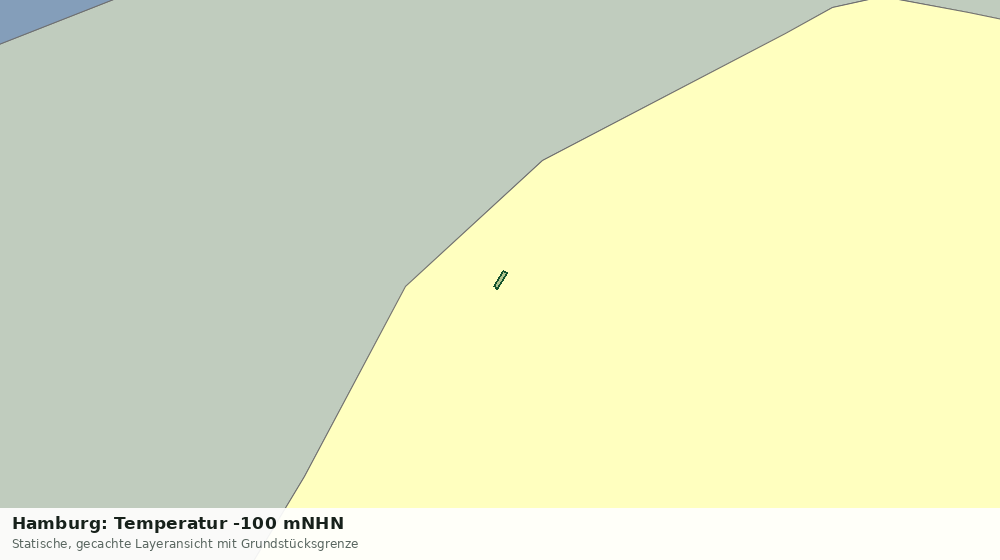 Statische Kartenansicht: Hamburg: Temperatur -100 mNHN