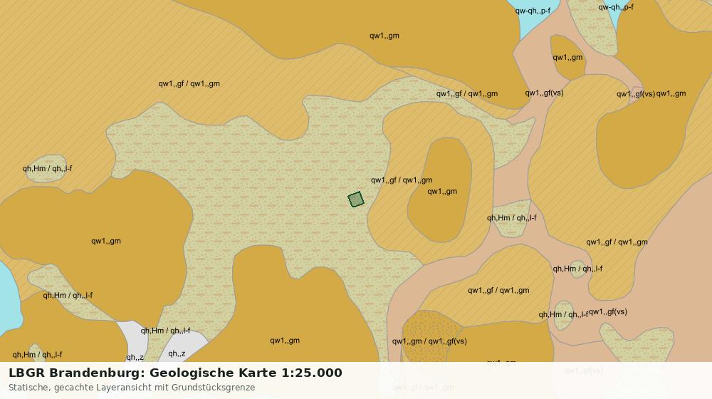 Statische Kartenansicht: LBGR Brandenburg: Geologische Karte 1:25.000