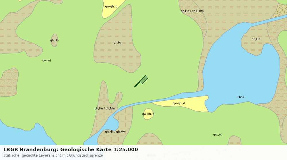 Statische Kartenansicht: LBGR Brandenburg: Geologische Karte 1:25.000