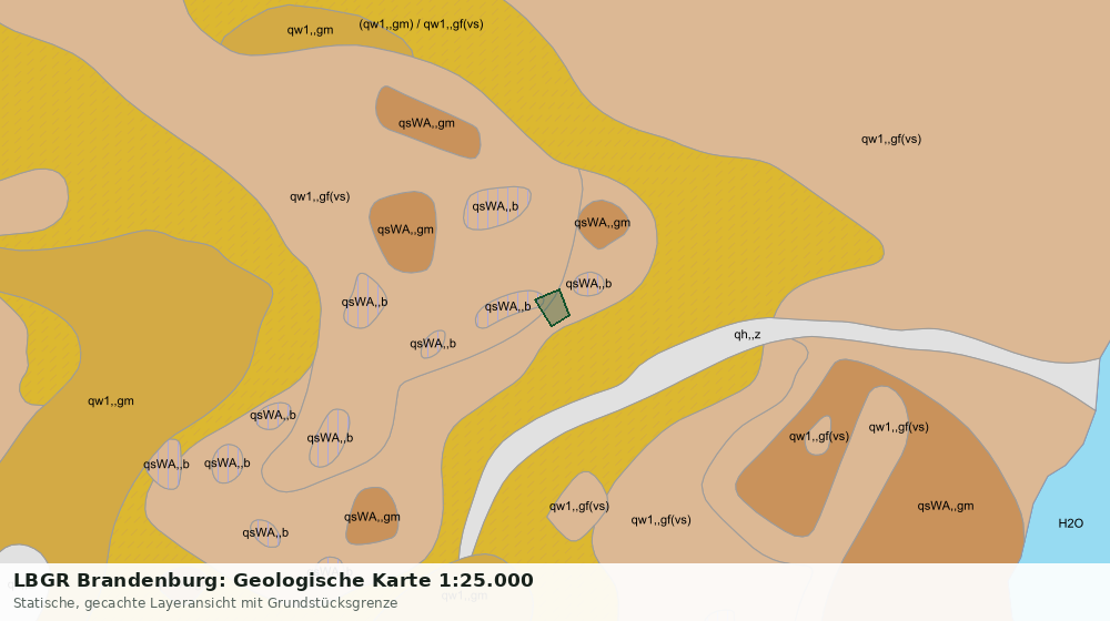 Statische Kartenansicht: LBGR Brandenburg: Geologische Karte 1:25.000
