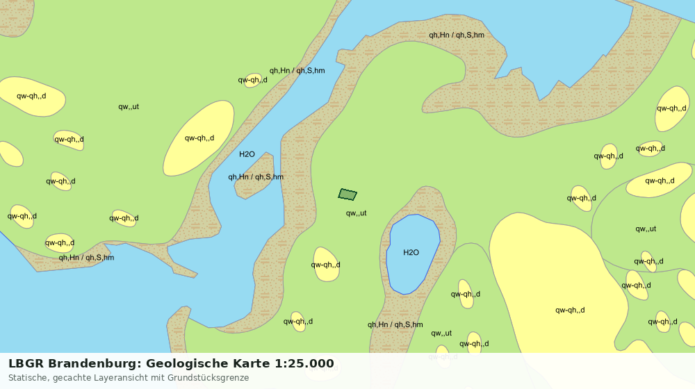 Statische Kartenansicht: LBGR Brandenburg: Geologische Karte 1:25.000