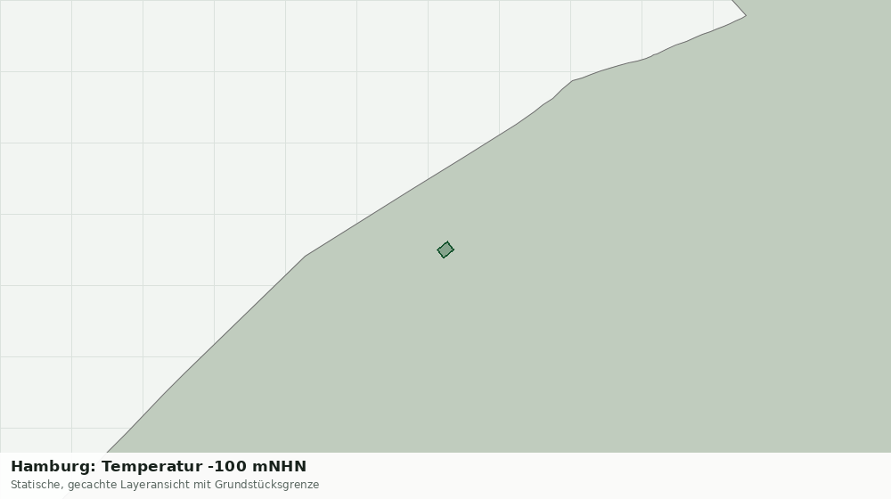 Statische Kartenansicht: Hamburg: Temperatur -100 mNHN