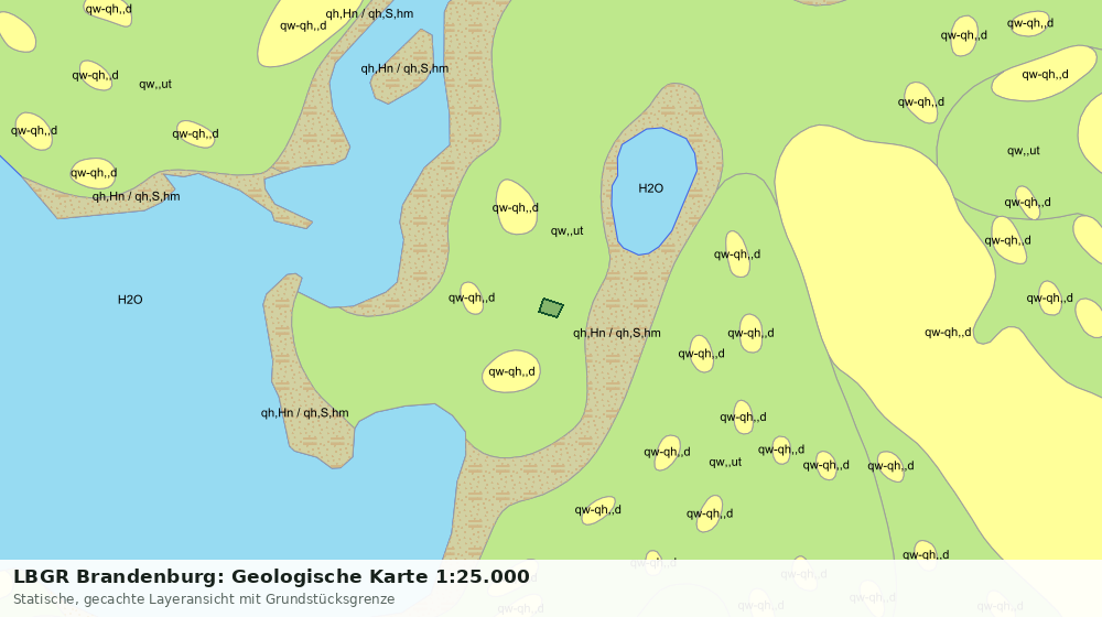 Statische Kartenansicht: LBGR Brandenburg: Geologische Karte 1:25.000