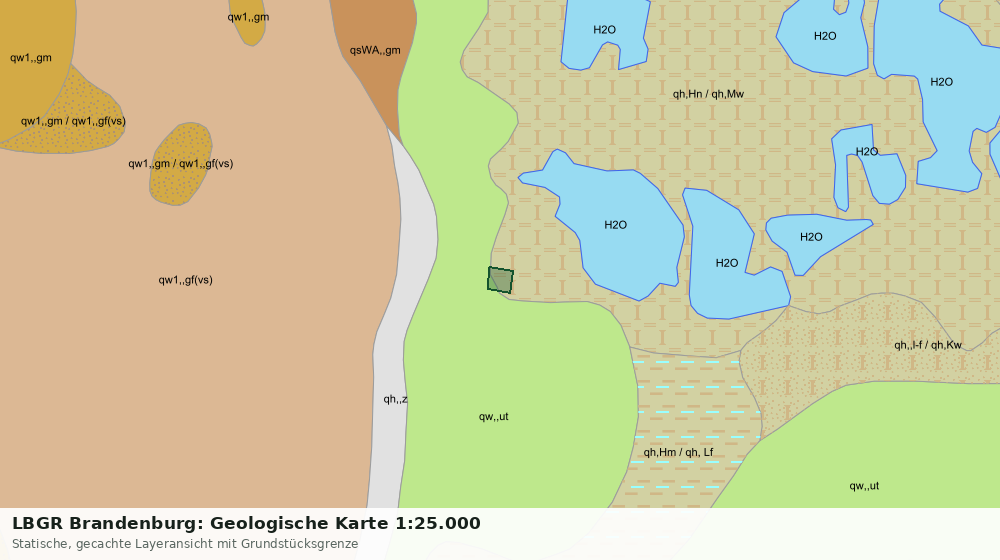 Statische Kartenansicht: LBGR Brandenburg: Geologische Karte 1:25.000