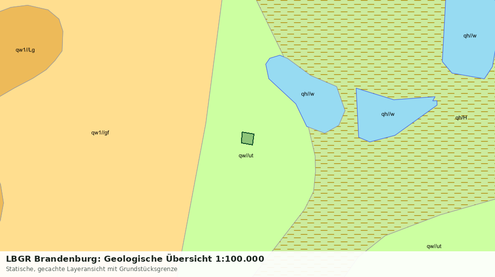 Statische Kartenansicht: LBGR Brandenburg: Geologische Übersicht 1:100.000