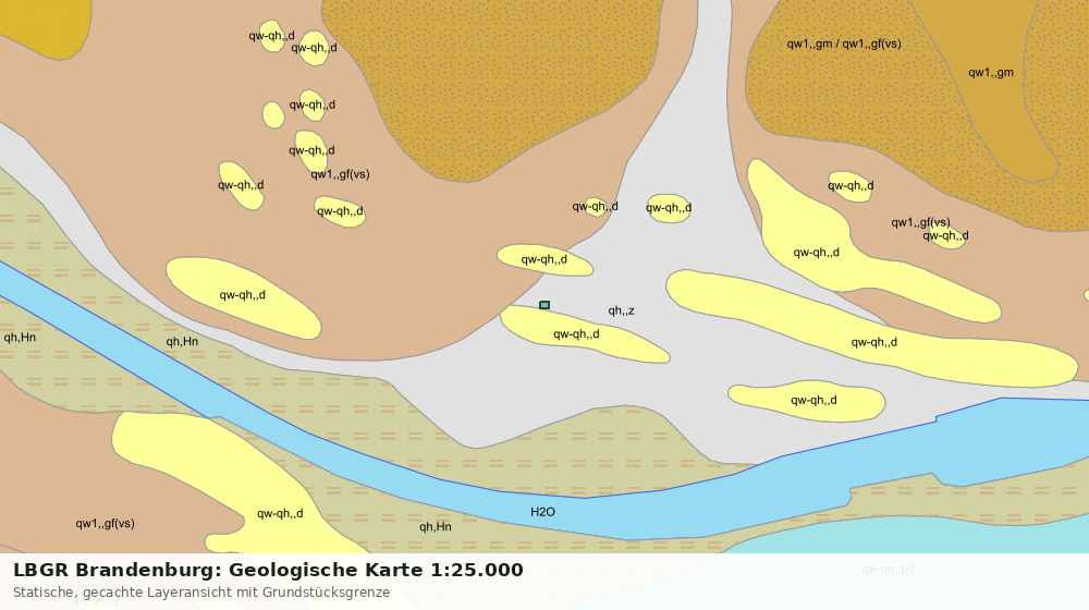 Statische Kartenansicht: LBGR Brandenburg: Geologische Karte 1:25.000