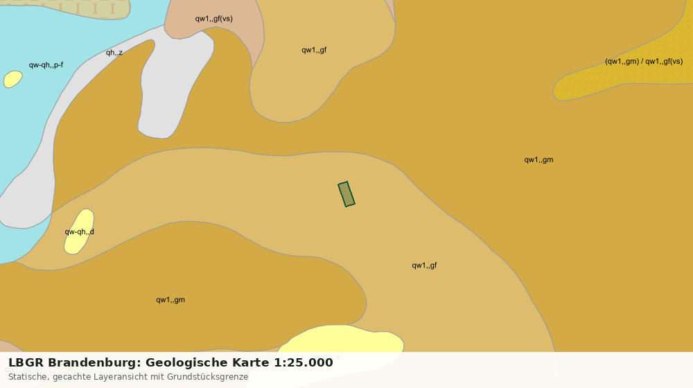 Statische Kartenansicht: LBGR Brandenburg: Geologische Karte 1:25.000