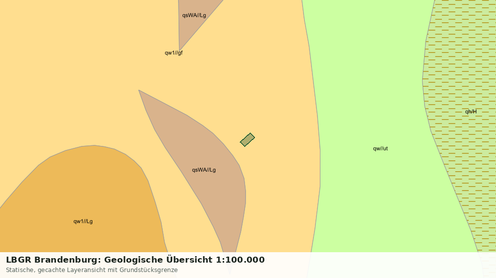 Statische Kartenansicht: LBGR Brandenburg: Geologische Übersicht 1:100.000
