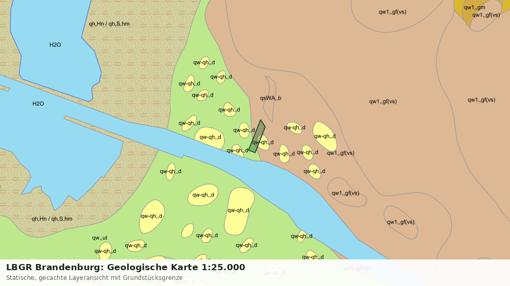 Statische Kartenansicht: LBGR Brandenburg: Geologische Karte 1:25.000