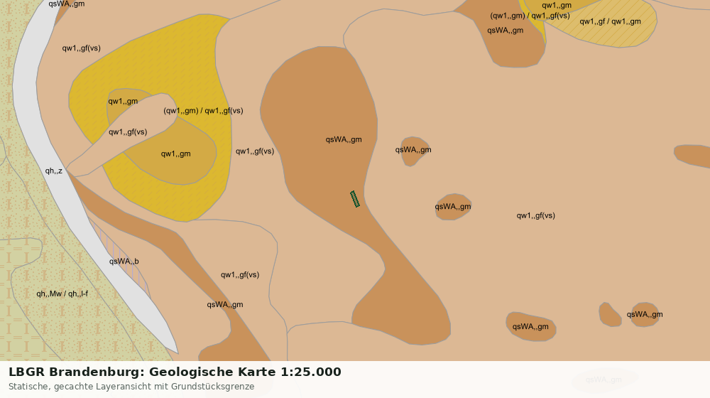 Statische Kartenansicht: LBGR Brandenburg: Geologische Karte 1:25.000