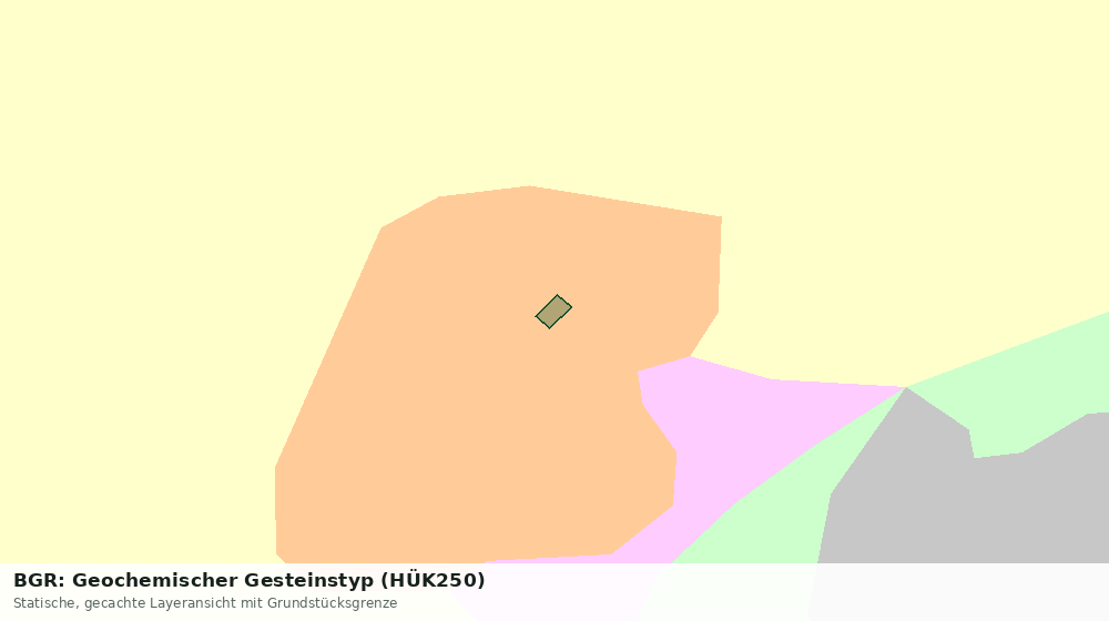Statische Kartenansicht: BGR: Geochemischer Gesteinstyp (HÜK250)