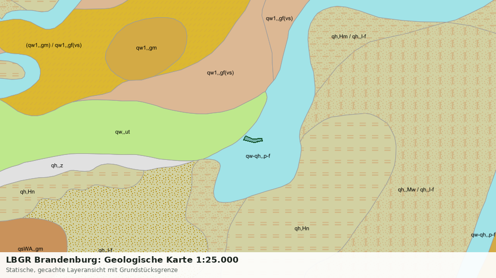 Statische Kartenansicht: LBGR Brandenburg: Geologische Karte 1:25.000