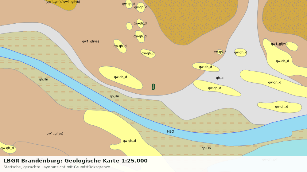 Statische Kartenansicht: LBGR Brandenburg: Geologische Karte 1:25.000
