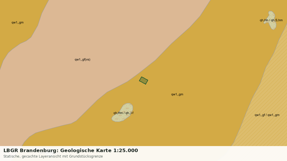 Statische Kartenansicht: LBGR Brandenburg: Geologische Karte 1:25.000