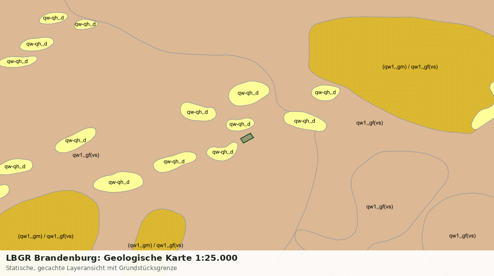 Statische Kartenansicht: LBGR Brandenburg: Geologische Karte 1:25.000