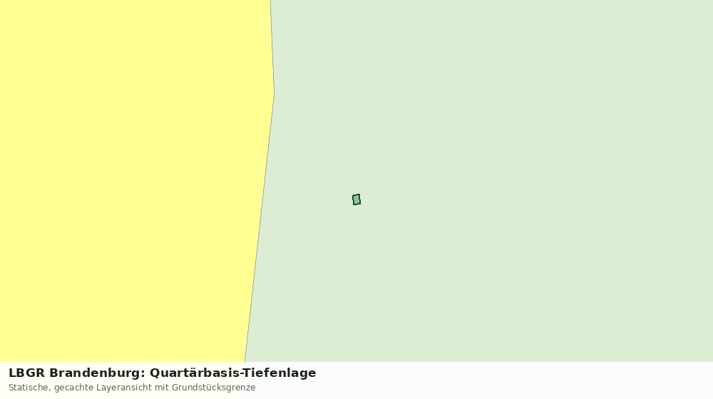 Statische Kartenansicht: LBGR Brandenburg: Quartärbasis-Tiefenlage
