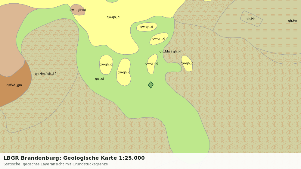 Statische Kartenansicht: LBGR Brandenburg: Geologische Karte 1:25.000