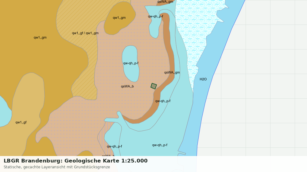 Statische Kartenansicht: LBGR Brandenburg: Geologische Karte 1:25.000