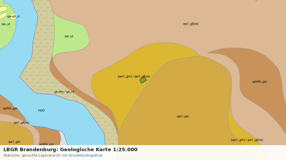 Statische Kartenansicht: LBGR Brandenburg: Geologische Karte 1:25.000