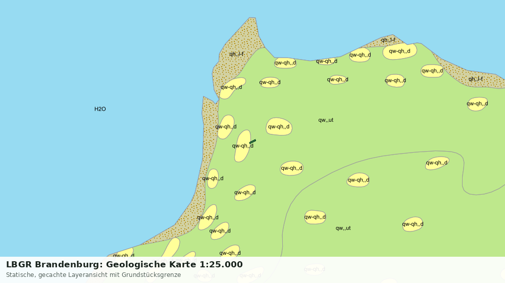 Statische Kartenansicht: LBGR Brandenburg: Geologische Karte 1:25.000
