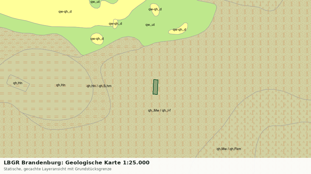 Statische Kartenansicht: LBGR Brandenburg: Geologische Karte 1:25.000