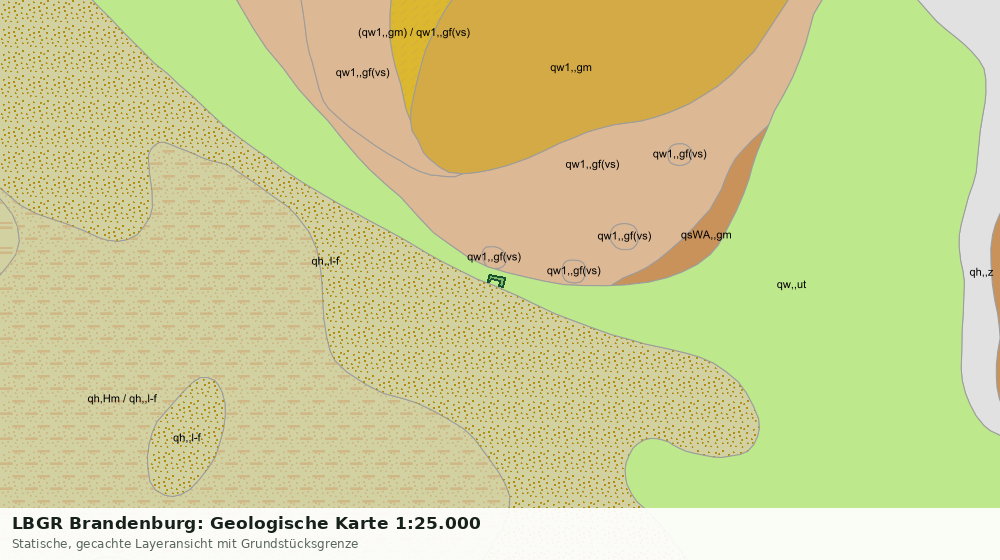 Statische Kartenansicht: LBGR Brandenburg: Geologische Karte 1:25.000