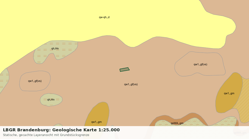 Statische Kartenansicht: LBGR Brandenburg: Geologische Karte 1:25.000