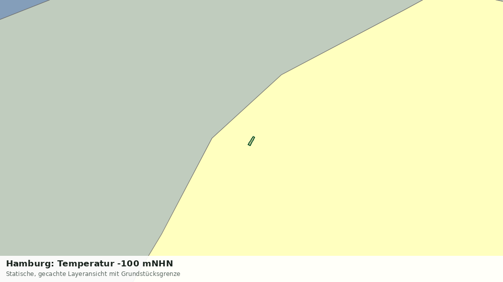 Statische Kartenansicht: Hamburg: Temperatur -100 mNHN