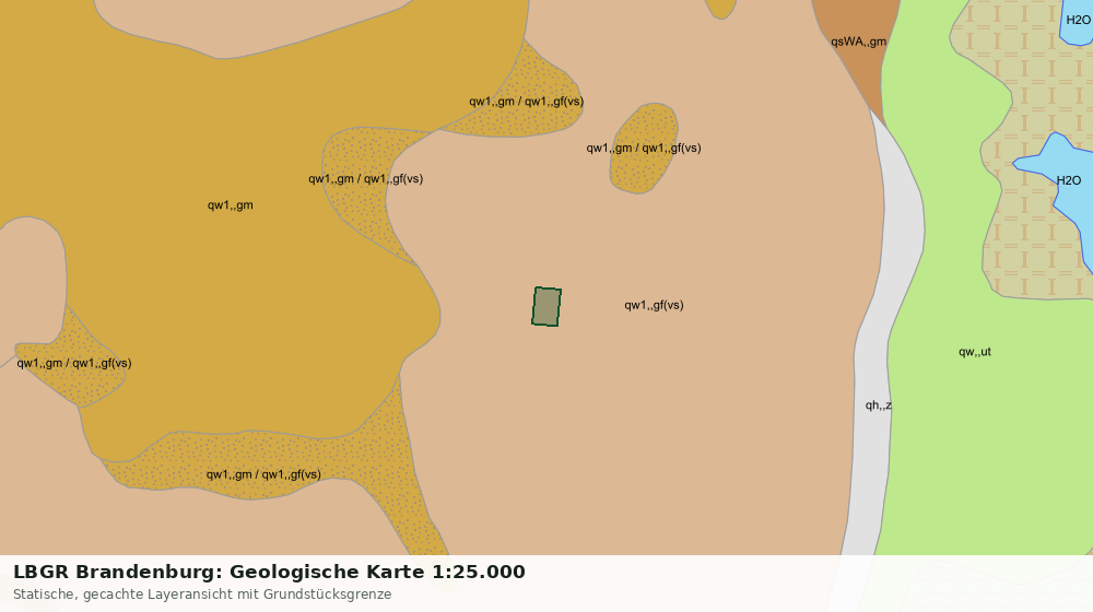 Statische Kartenansicht: LBGR Brandenburg: Geologische Karte 1:25.000