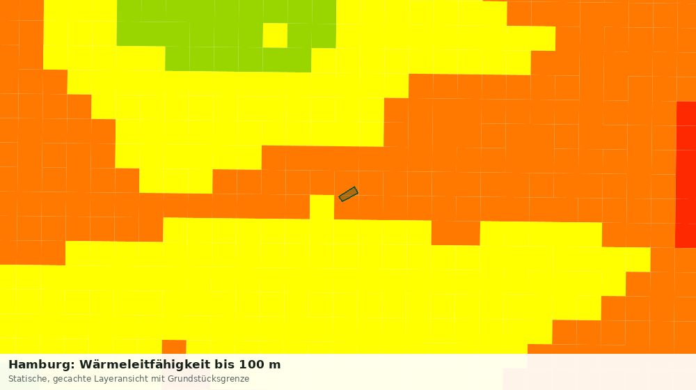 Statische Kartenansicht: Hamburg: Wärmeleitfähigkeit bis 100 m
