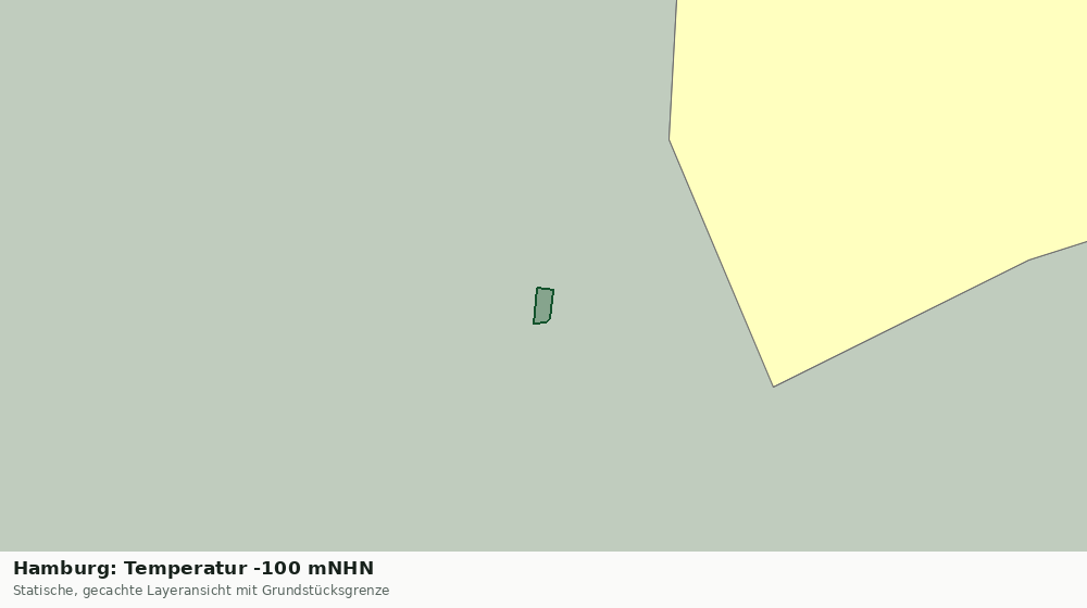 Statische Kartenansicht: Hamburg: Temperatur -100 mNHN